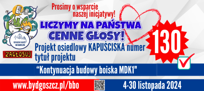 BBO głosujemy! Kapuściska projekt osiedlowy nr 130